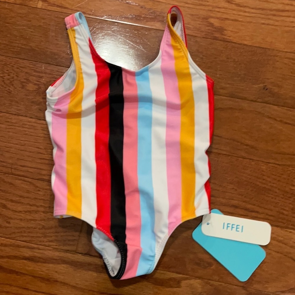 NWT striped girl’s one piece swimsuit